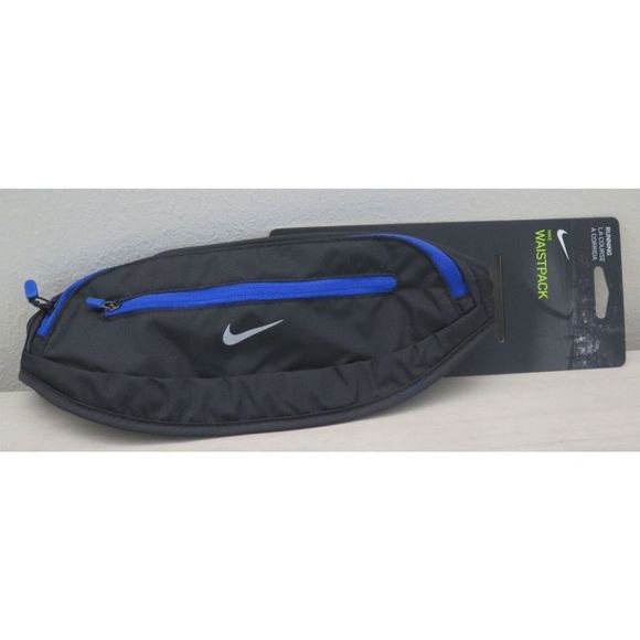 Nike Unisex Black/Blue Adjustable Running Waistpack/Fanny Pack - Picture 1 of 6